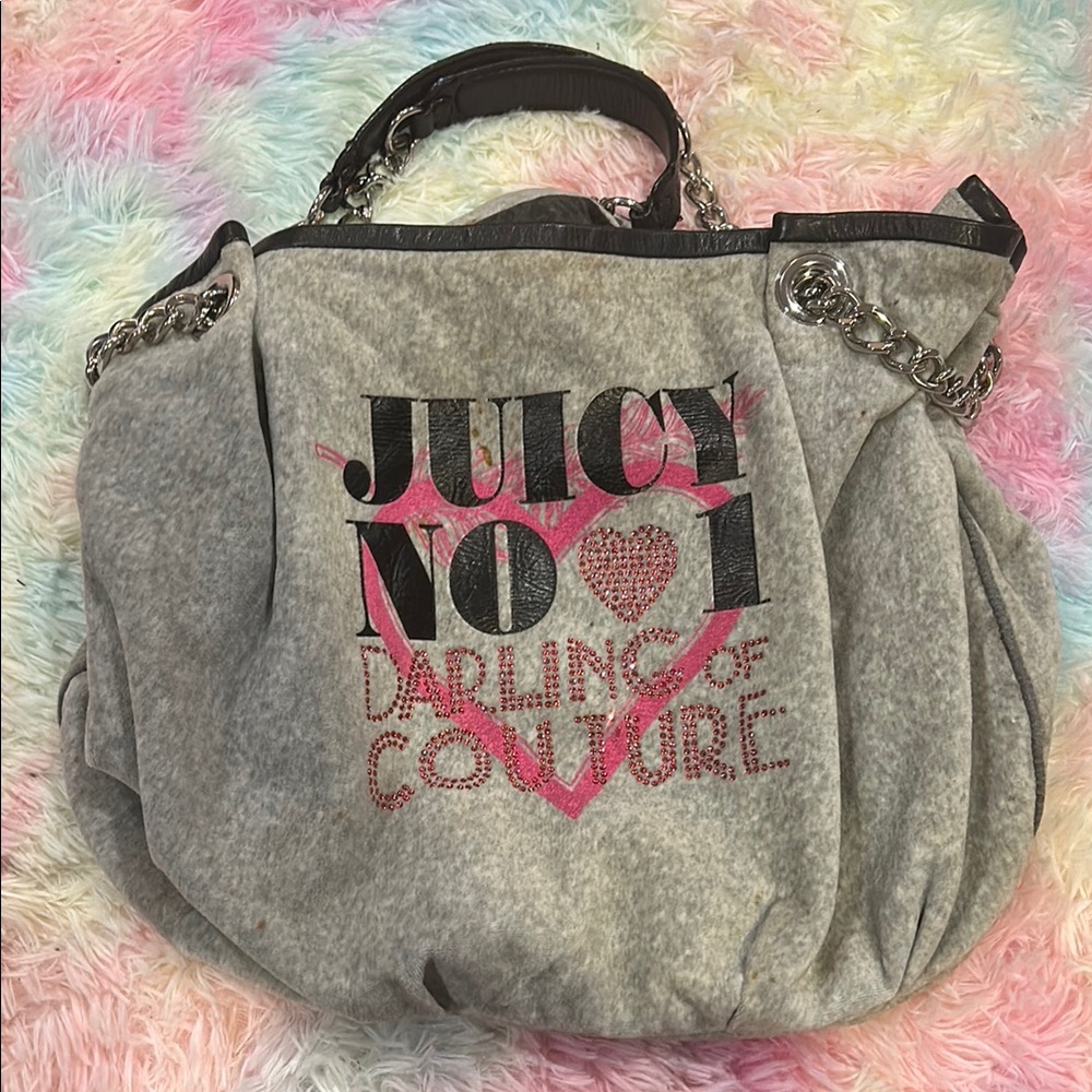 Juicy Couture Gray Tote Bag